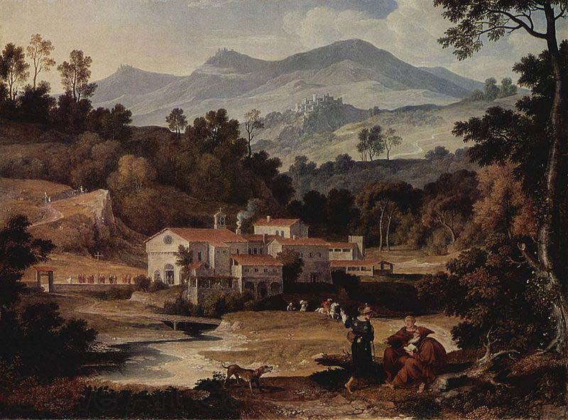 Joseph Anton Koch Das Kloster San Francesco im Sabinergebirge bei Rom France oil painting art